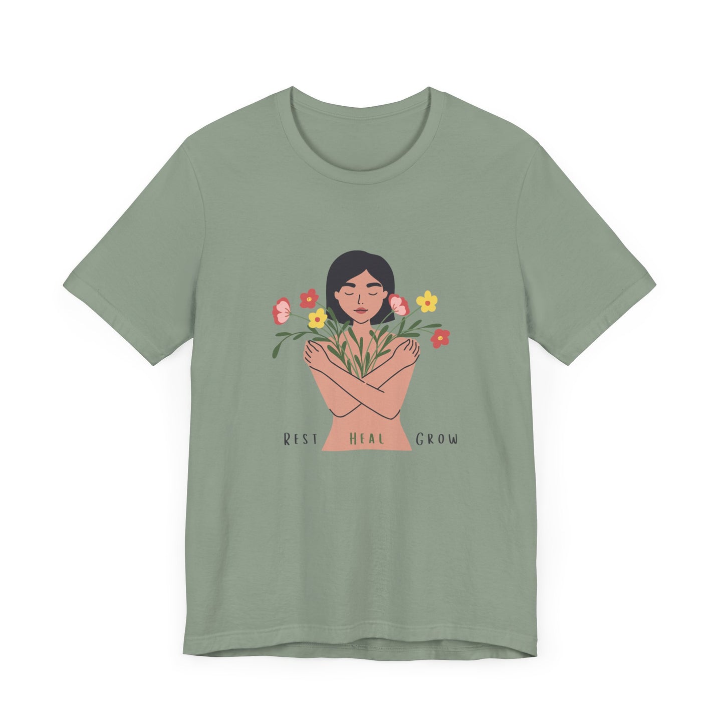 Rest Heal Grow Self Care Tshirt