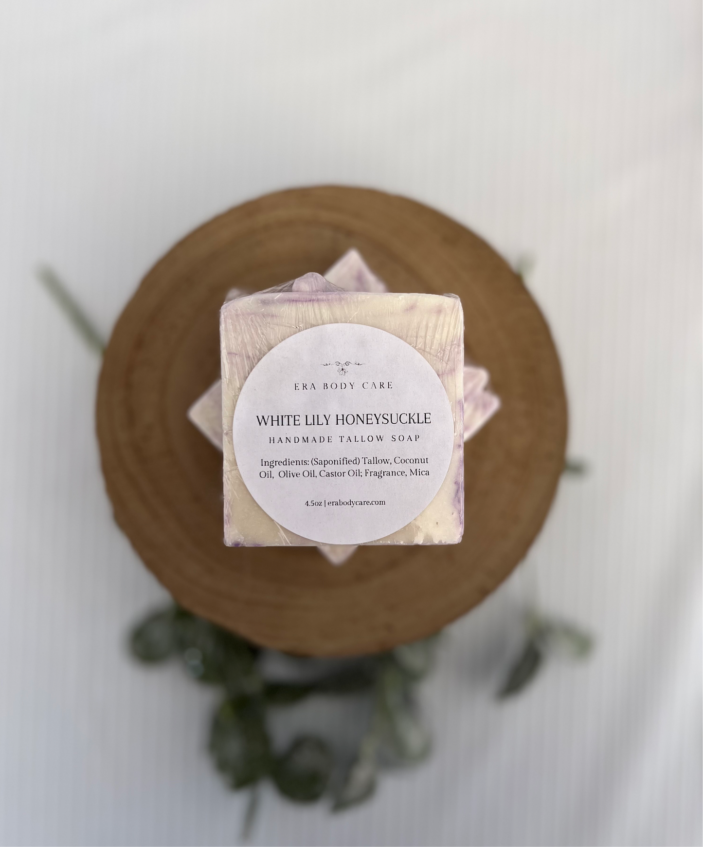 White Lily & Honeysuckle Handmade Tallow Soap